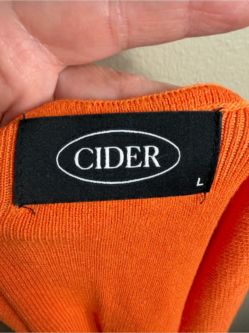 Cider Orange Floral Embroidered Lightweight Knit Sweater Tank Large - Picture 4 of 4